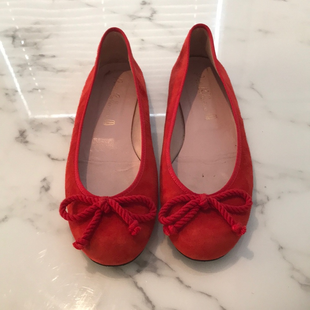 Pretty Ballerina Red Soft Suede Flat